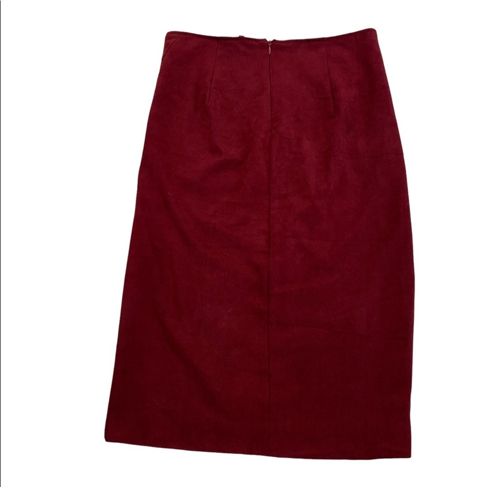 Olivaceous Women’s Burgundy Side Slit Pencil Skirt Size Medium